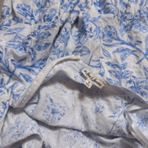 For Love & Lemons Floral Midi Dress Size S White Blue - Picture 4 of 6